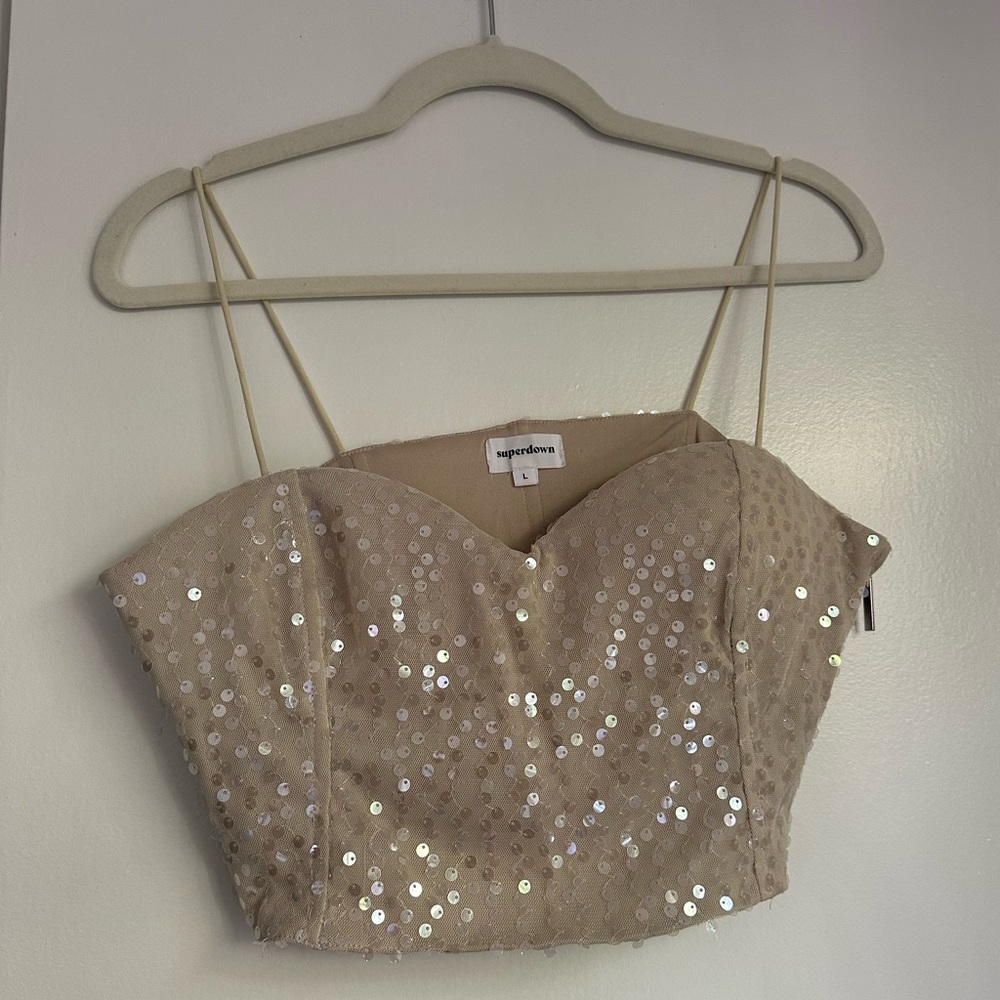 Revolve Superdown Sequin Top EUC